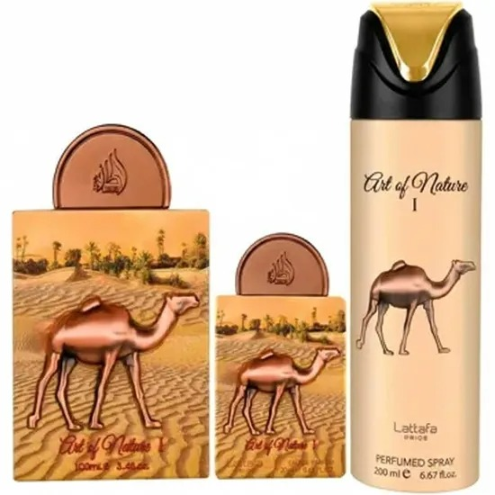 Kit Lattafa Pride Art of Nature EDP 100ml + Spray 200ml + Miniatura 20ml
