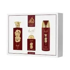 Kit Lattafa Pride Ansaam Gold EDP 100ml + Miniatura 20ml + Desodorante 200ml Unissex